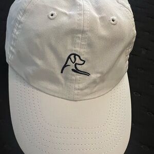 Rhoback White Cap with Navy Logo Patch